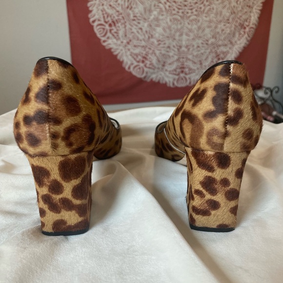 MARC FISHER LTD Calf Hair Leopard Pumps size 7 1/2 LEOPARD TAN - Picture 5 of 8